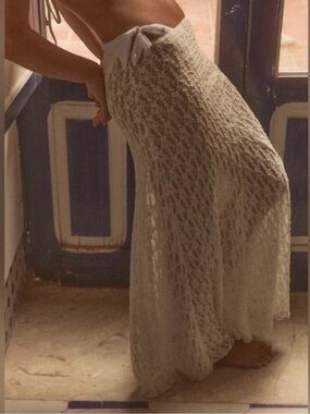 ZARA BOHO LONG LACE SKIRT